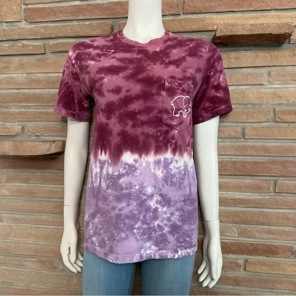 Ivory Ella Tie Dye Elephant Tee Purple Small